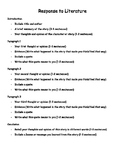 Response to Literature Essay Guide Template Outline