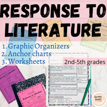 Preview of Response to Literature Graphic Organizers & Anchor Charts & Worksheets