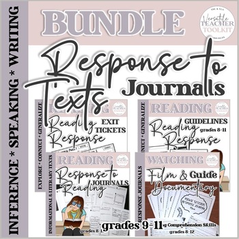 Preview of Response to Reading Journals BUNDLE (movies, information and literary texts)