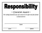 Responsibility Character Award