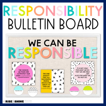 Preview of Responsibility Character Trait Posters & Bulletin Board Kit