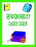 Responsibility Choice Cards - Character Education