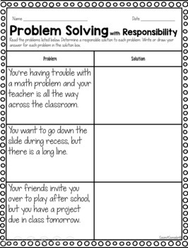 problem solving worksheets