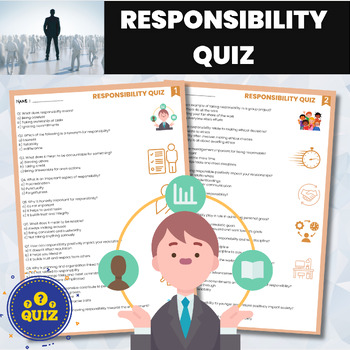 Preview of Responsibility Quiz | Social Responsibility Quiz | Life Skills Assessment Test