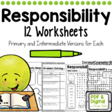 Responsibility Worksheet Set of 12 | Primary & Intermediate