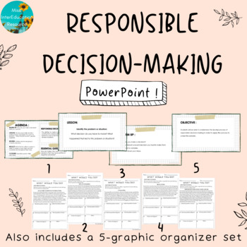 Preview of Responsible Decision-Making: PowerPoint with Real-Life Examples (Casel SEL)