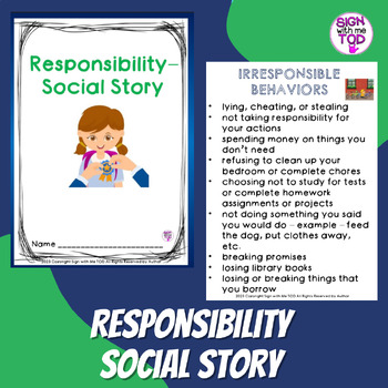 Preview of Responsible Decision Making Social Story