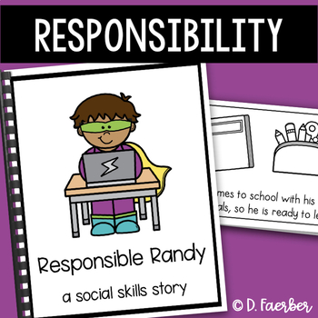 Preview of Responsibility Social Emotional Learning Story - Character Education Book