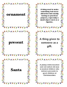 Responsive Classroom Christmas Definitions (Mix and Mingle) by Skeeter ...