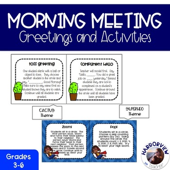 Preview of Responsive Classroom: Greetings and Activities for Morning Meeting