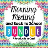 Morning Meeting and Back to School BUNDLE! {9 Products in One!}