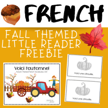 Preview of Ressource Gratuite! French Fall Themed Emergent Reader Freebie!