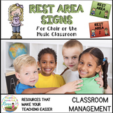 FREEBIE Rest Area Music Signs for Positive Classroom Management