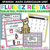 Resta con Fluidez Fluency Subtraction PUNCH CARDS TARJETAS CARTAS