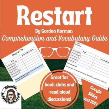 Preview of Restart Comprehension Questions and Vocabulary Guide (Google and PDF)