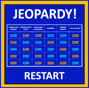 Preview of Restart Jeopardy - an interactive ELA game