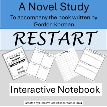 Preview of Restart Novel Study Unit/Interactive Notebook Comprehension Questions, SCR/ECR