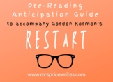Restart by Gordan Korman - Thematic Anticipation Guide