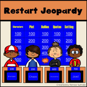 Preview of Restart by Gordon Korman Jeopardy