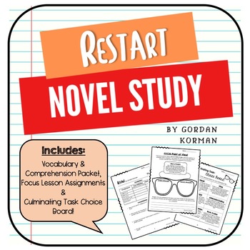 Preview of Restart by Gordon Korman - Novel Study!