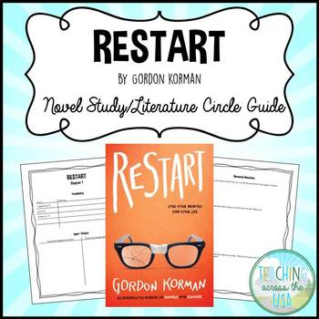 Preview of Restart by Gordon Korman Novel Study/Literature Circle Guide
