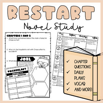 Preview of Restart by Gordon Korman | Novel Study | Printable | Independent Work Packet