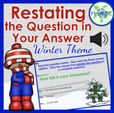Restate and Answer the Question (Winter Theme) Digital Boo