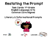 Restate the Prompt Task Cards (4th Grade) Common Core Aligned!
