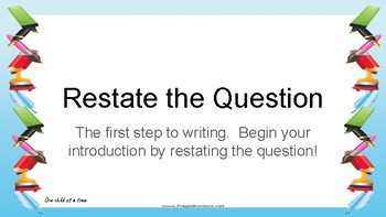 Preview of Restate the Question