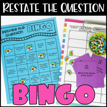 Preview of Restate the Question Bingo