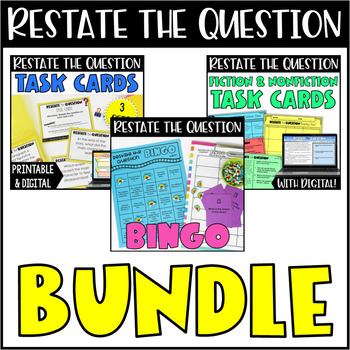 Preview of Restate the Question Practice BUNDLE