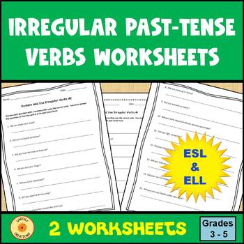 irregular verbs esl worksheet teaching resources tpt