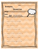 Restating The Question Practice Worksheets & Teaching Resources | TpT