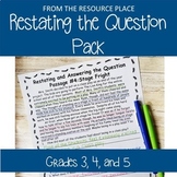 Restating The Question Practice Worksheets & Teaching Resources | TpT