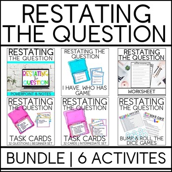 Preview of Restating the Question Bundle [No Prep Lesson]