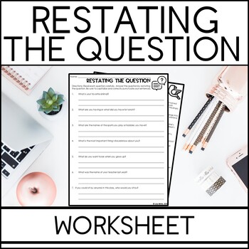 Preview of Restating the Question Worksheet