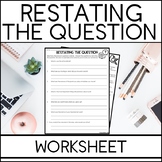 Restating the Question Worksheet
