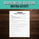 Restating the Question Writing Activity - Turning Prompts 