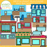 Restaurant Buildings and Backgrounds Clip Art