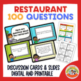 Restaurant Community Helpers Activity: 100 Questions Discu
