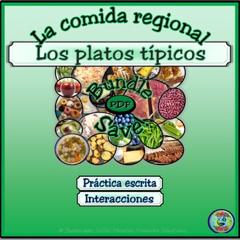 Preview of Restaurant Dialogue Plus Regional Food and Meal Vocabulary Bundle