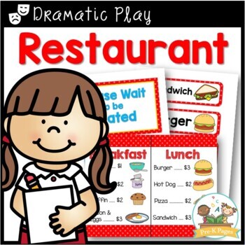 Preview of Restaurant Dramatic Play