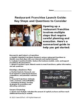Preview of Restaurant Franchise Launch Guide:  Key Steps and Questions to Consider