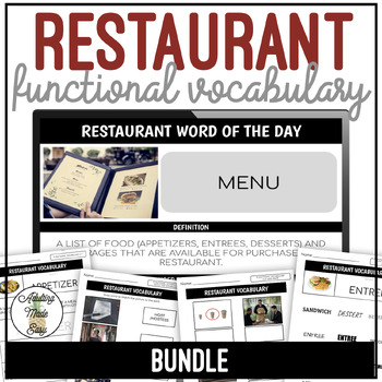 Preview of Restaurant Functional Vocabulary BUNDLE