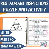 Restaurant Inspections Puzzle & Printable-Sub Plans Family