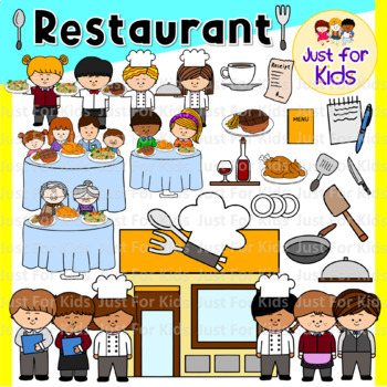 Preview of Restaurant Kids Clipart by Just For Kids．90pcs