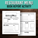 Restaurant Menu Design Book Report Printable Activity | Re
