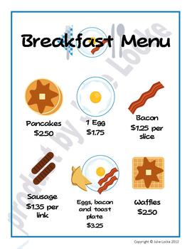 Download Restaurant Menu & Dramatic Play Early Childhood Printables ...