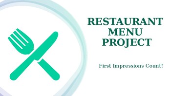 Preview of Restaurant Menu Project