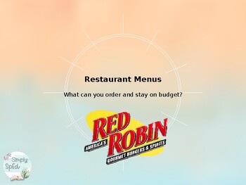 Preview of Restaurant Menus - What can you order and stay on budget?